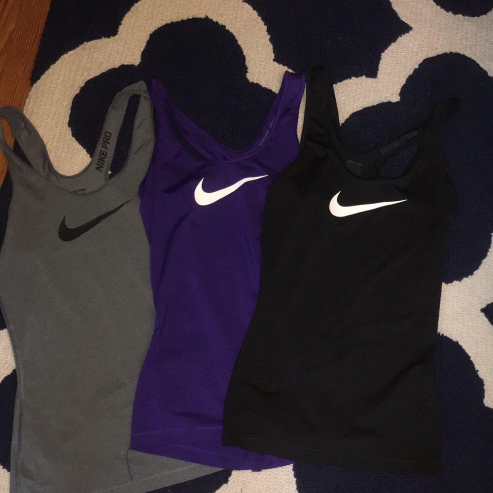 3 pack of Nike Pro Workout Tank Tops